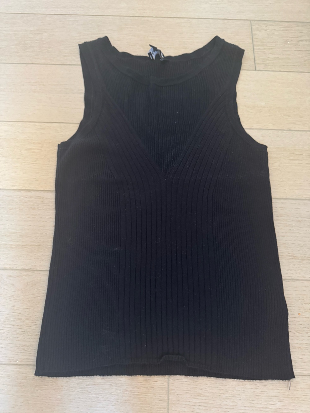 Express Black Ribbed Sleeveless Tank Top
